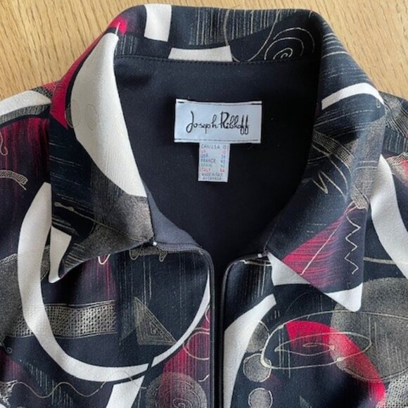 JOSEPH RIBKOFF JACKET & SKIRT Jacket with Gold Thread, Flared Hem Midi Skirt #10 - Picture 9 of 16